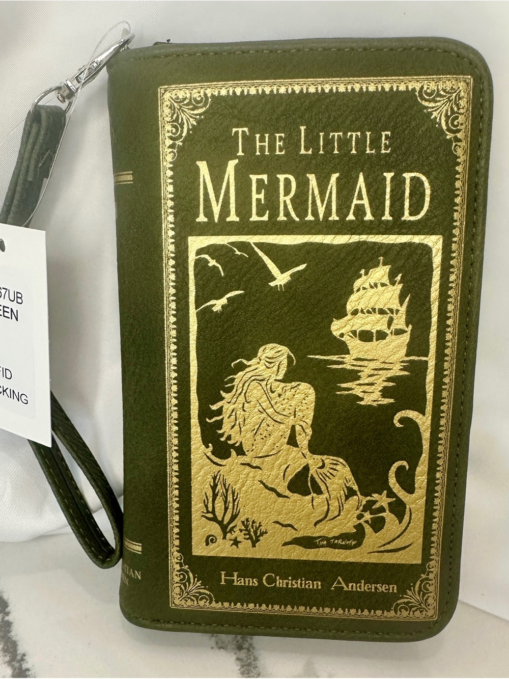 The Little Mermaid Book Wallet Wristlet RFID Blocking NWT